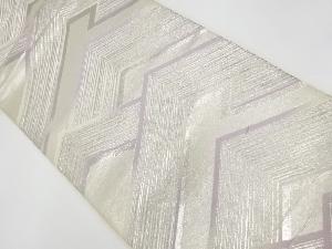 アンティーク　幾何学模様織出し袋帯（材料）（サービス品）